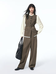 Women's Wool-Blend Suit Set