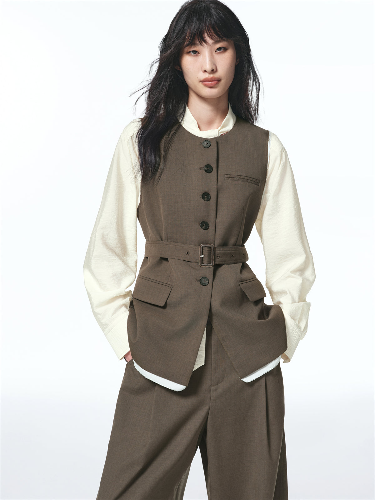 Women's Wool-Blend Suit Set