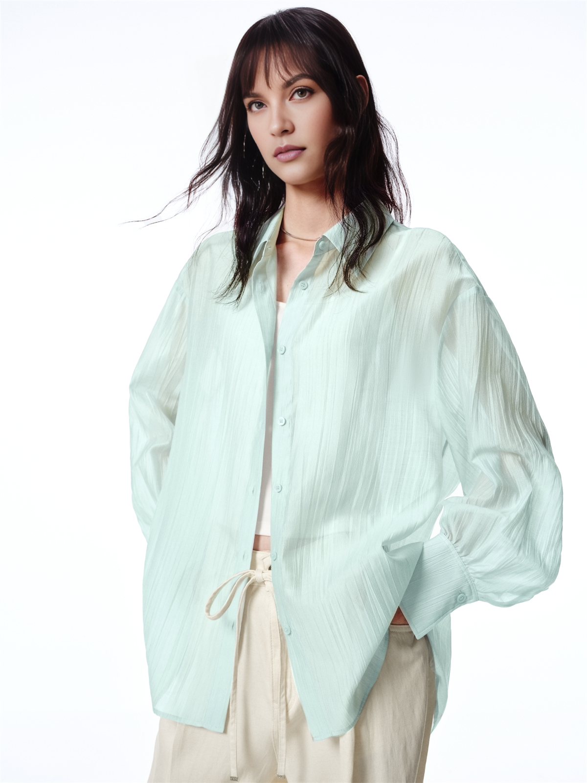 Women's Mint Mambo Oversized Shirt