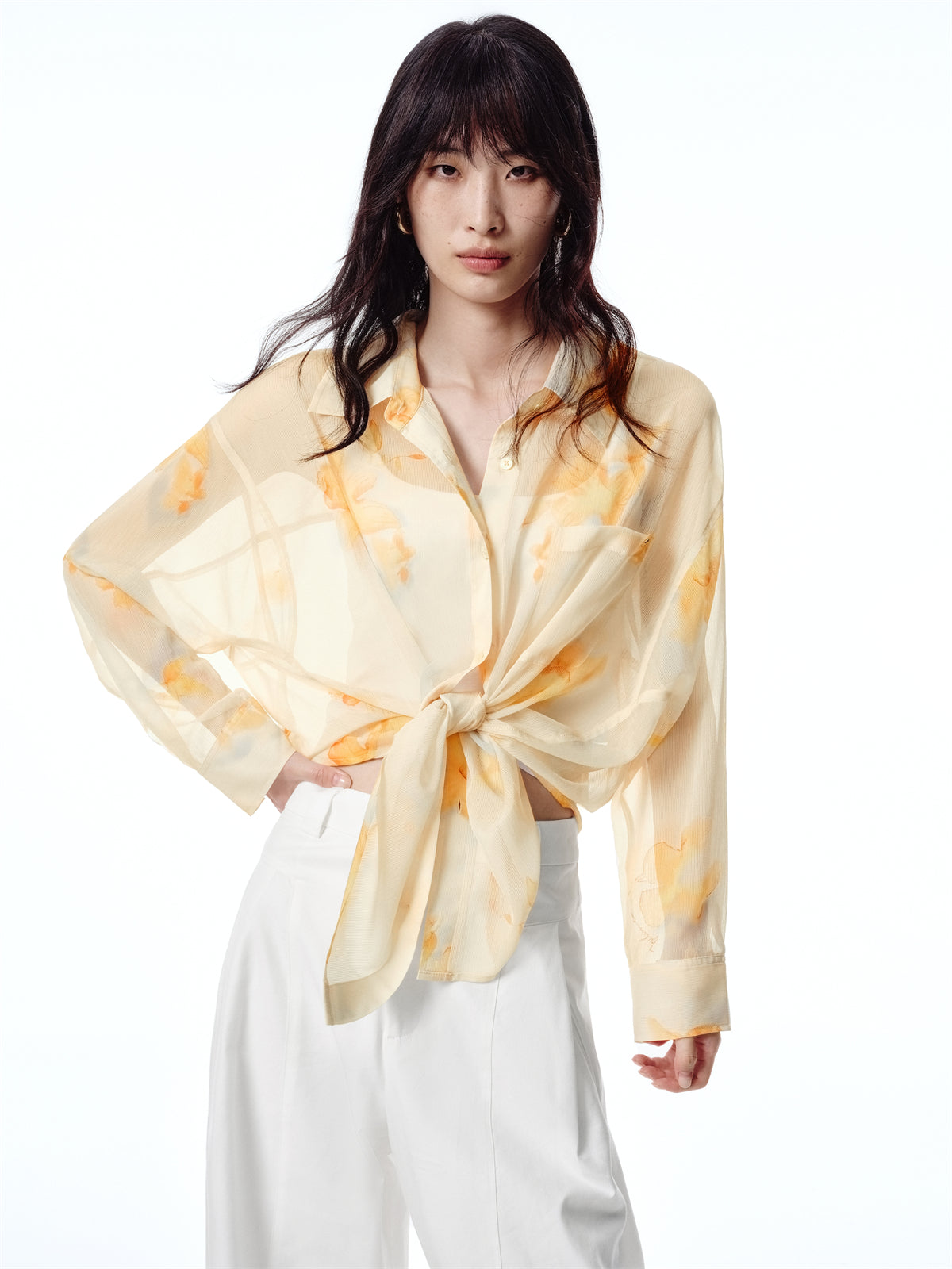 Women's Lightweight Floral Print Shirt