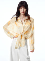 Women's Lightweight Floral Print Shirt
