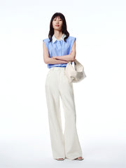 Women's Striped Twist-Back Sleeveless Shirt