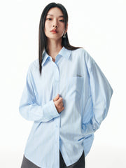 Women's Colorblock Striped Deconstructed Shirt