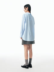 Women's Colorblock Striped Deconstructed Shirt