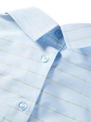 Women's Colorblock Striped Deconstructed Shirt