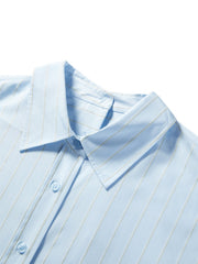 Women's Colorblock Striped Deconstructed Shirt