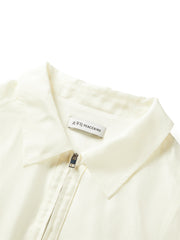 Women's Glossy Cropped Shirt with Bubble Hem
