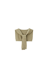 Women's Striped Shirt with Detachable Cape