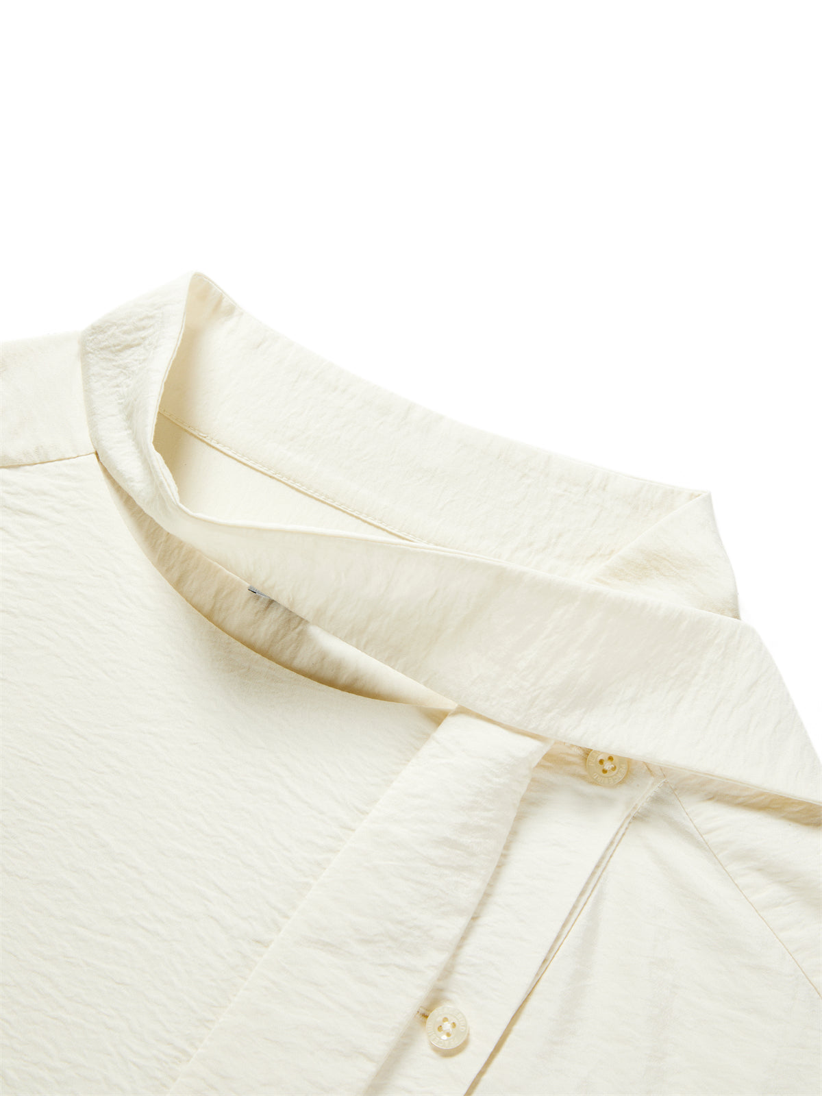 Women's Textured Shirt with Flowing Neck Tie