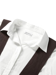 Women's Cupro Shirt with Detachable Cape