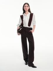 Women's Cupro Shirt with Detachable Cape