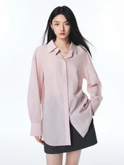 Women's Cupro-Cotton Slim Long-Sleeve Shirt