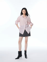 Women's Cupro-Cotton Slim Long-Sleeve Shirt