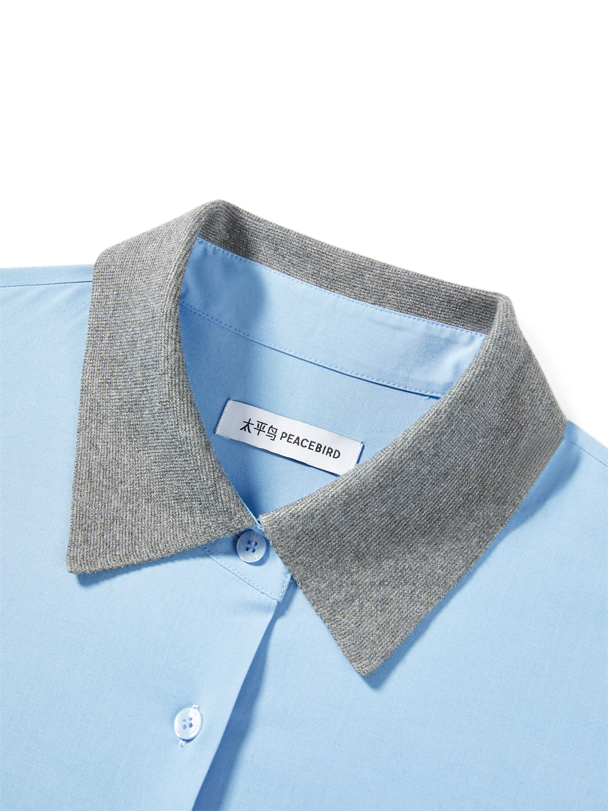 Women's Oversized Shirt with Contrast Collar