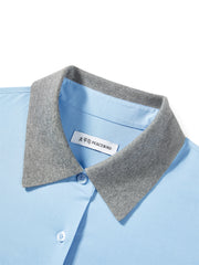 Women's Oversized Shirt with Contrast Collar