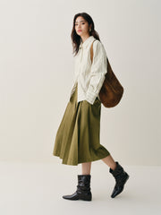 Women's Oversized Contrast-Stripe Shirt