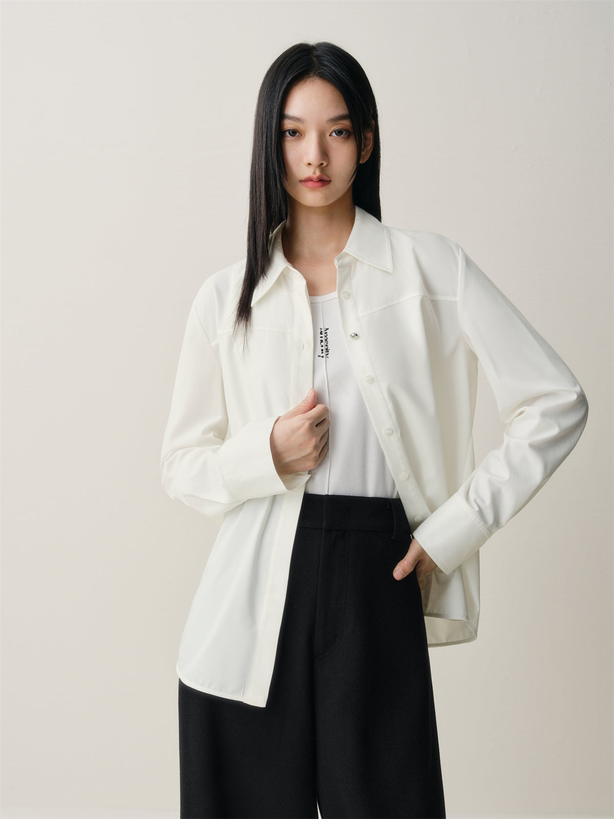 Women's Brushed Relaxed Long-Sleeve Shirt