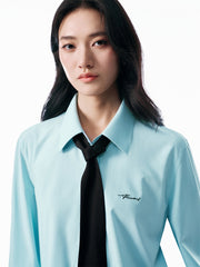 Women's Relaxed Shirt with Detachable Tie