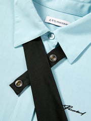 Women's Relaxed Shirt with Detachable Tie