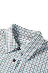 Women's Plaid Shirt with Detachable Cape