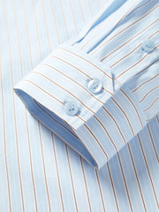 Women's Striped Long-Sleeve Shirt & Vest Two-Piece Set