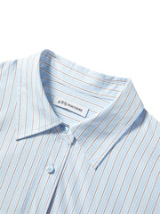 Women's Striped Long-Sleeve Shirt & Vest Two-Piece Set