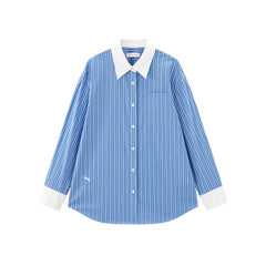 Women's Oversized Striped Shirt  [Available only in China]