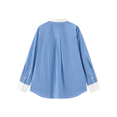 Women's Oversized Striped Shirt  [Available only in China]
