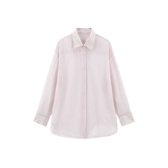 Women's organza long-sleeve shirt