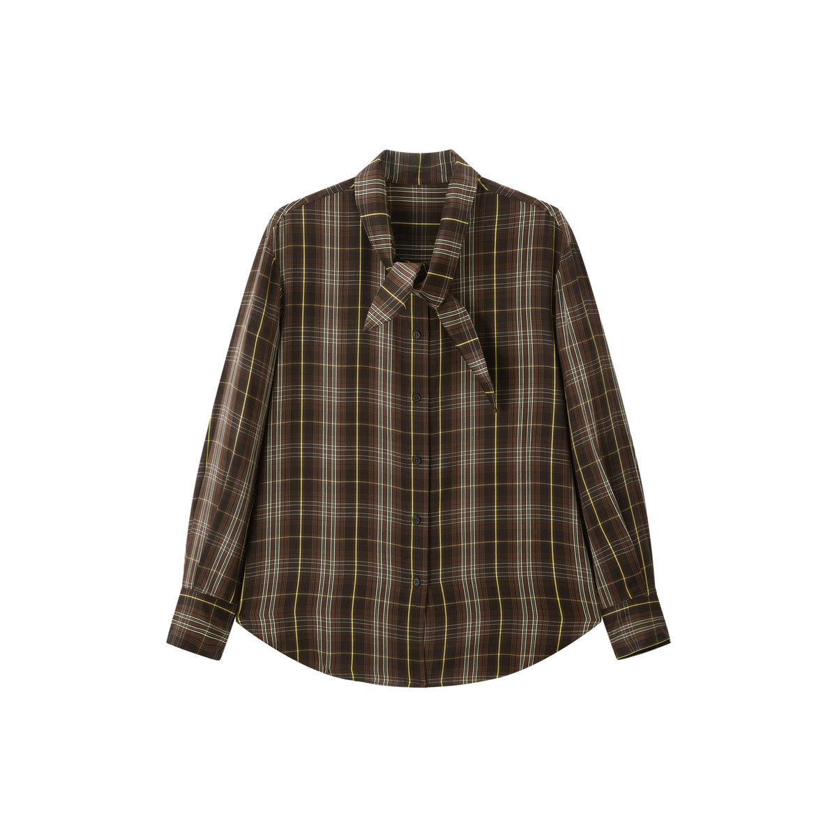 Women's Casual Wheat-Check Shirt