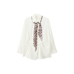 Women's Casual Waist-Pleated Long-Sleeve Shirt