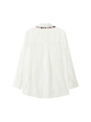 Women's Casual Waist-Pleated Long-Sleeve Shirt