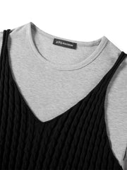 Women's Long-Sleeve T-Shirt & Cashmere-Blend Vest Set