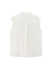 Women Elegant Ruffle Sleeveless Blouse