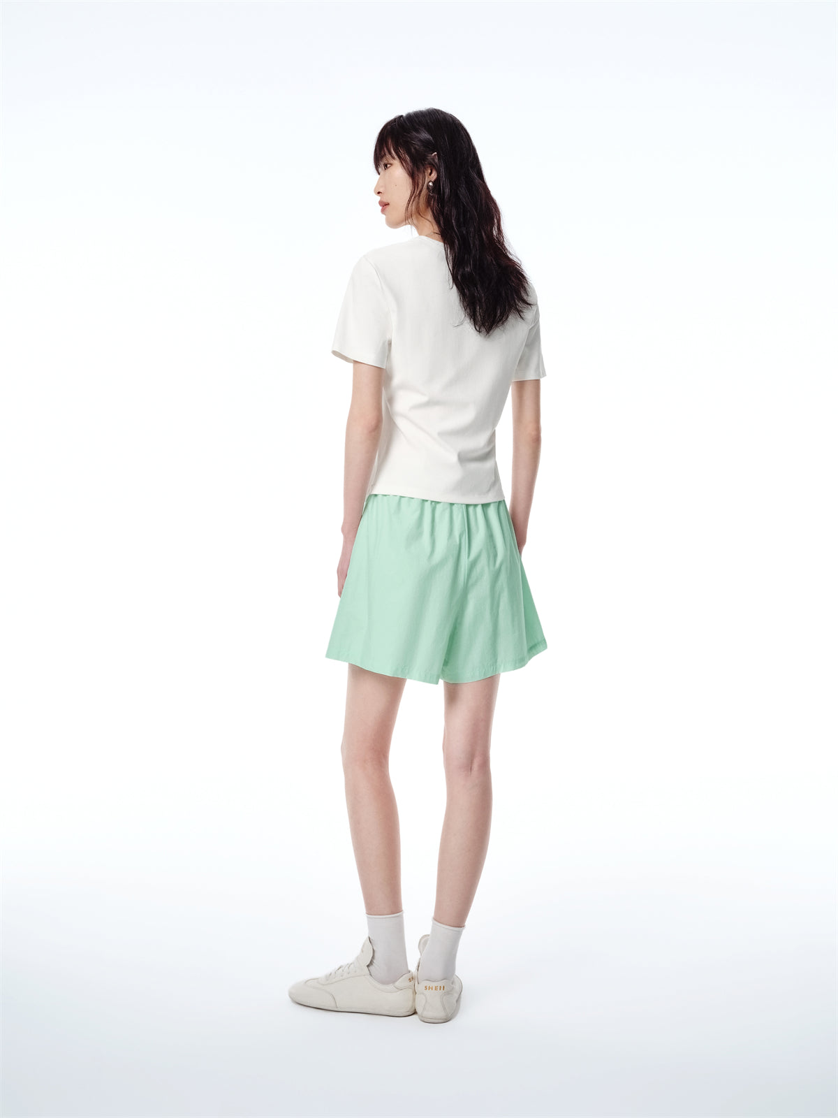 Women's Cropped Cotton-Blend Printed T-Shirt