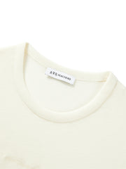 Women's Wool Embroidered Knit T-Shirt