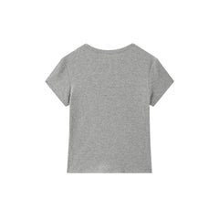 Women's Cropped Slim-Fit Basic T-Shirt  [Available only in China]