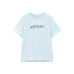 Women's Flocked Letter Print Relaxed T-Shirt