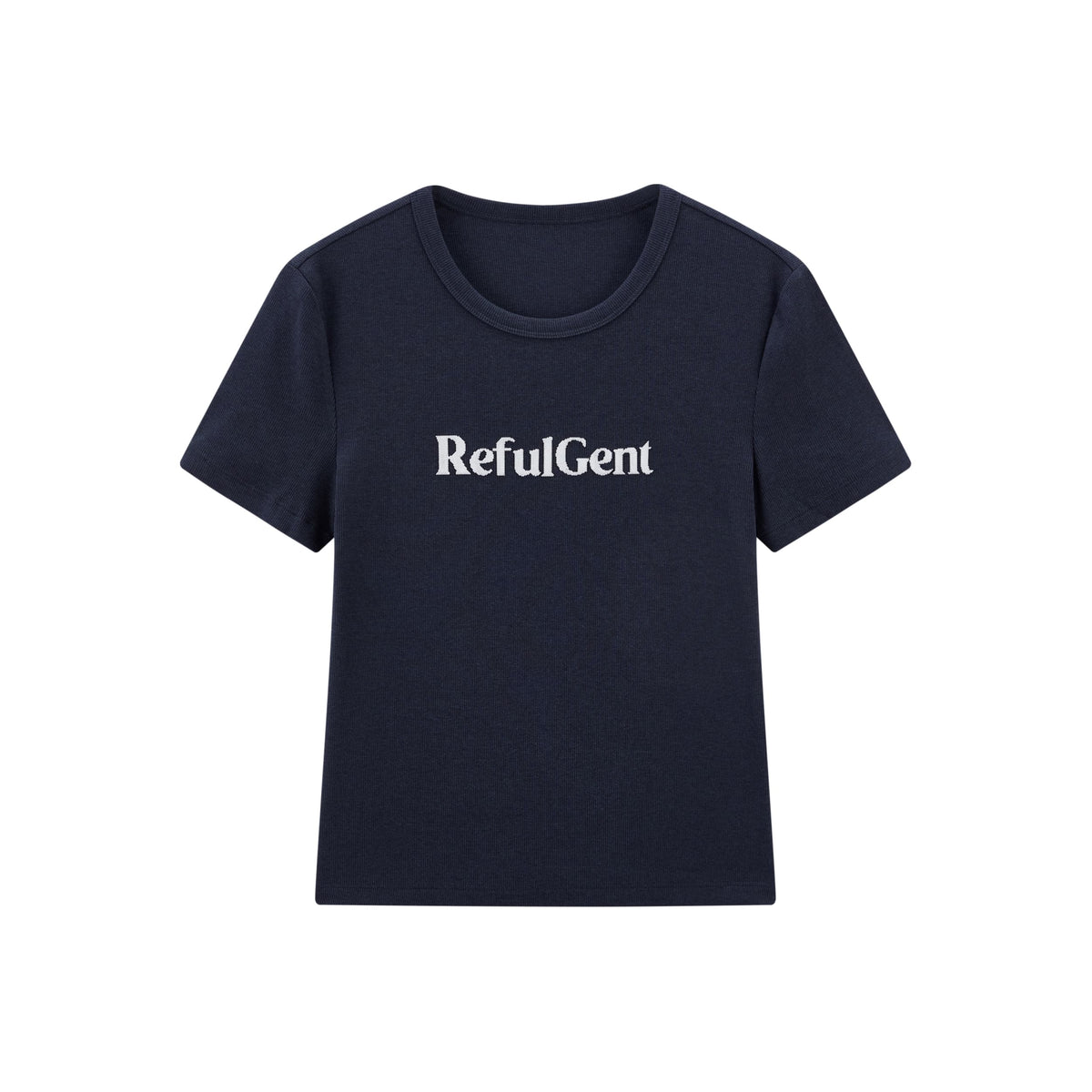 Women's Slim Fit T-Shirt with Flocked Letter Print