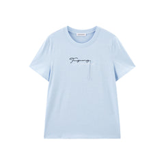 Women's Embroidered Letter Short-Sleeve T-Shirt