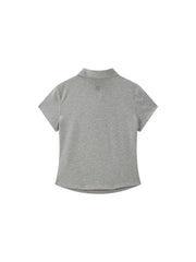 Women's Polo Collar Fitted Waist Short Sleeve Tee