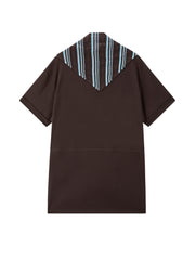Women's Casual Contrast-Color Embroidered  T-Shirt