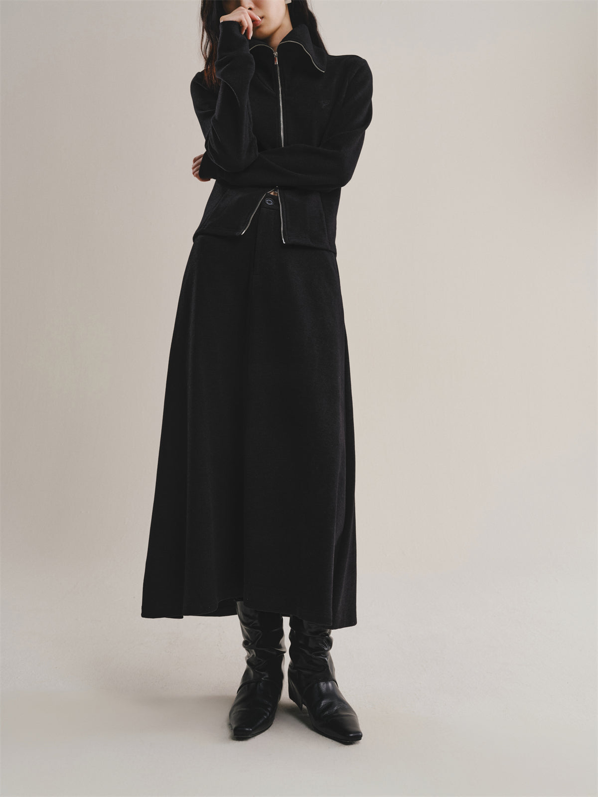 Women's High-Waist Relaxed Maxi Skirt