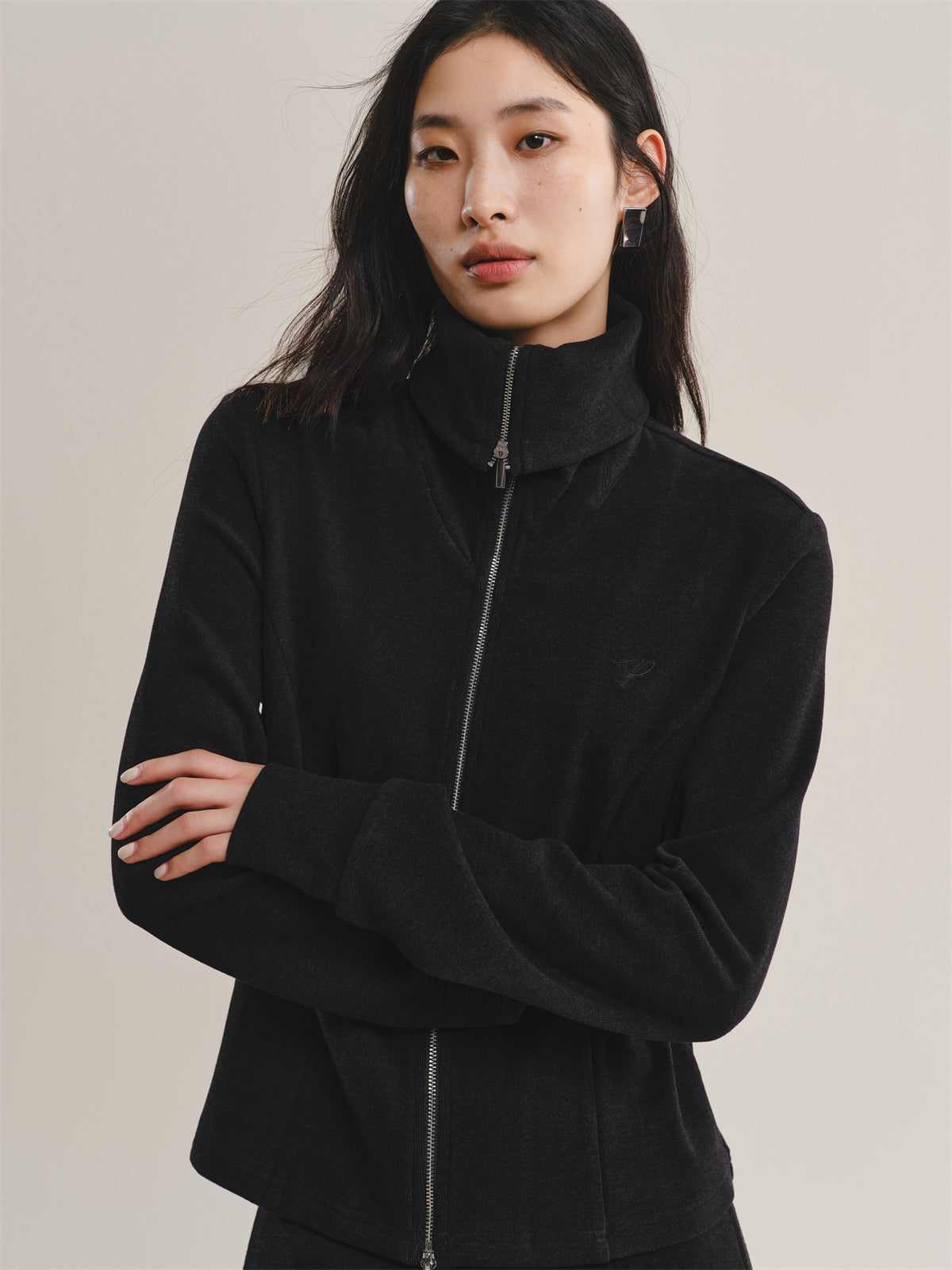 Women's Wide-Lapel Long-Sleeve Knit Cardigan