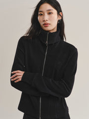 Women's Wide-Lapel Long-Sleeve Knit Cardigan