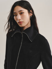 Women's Wide-Lapel Long-Sleeve Knit Cardigan