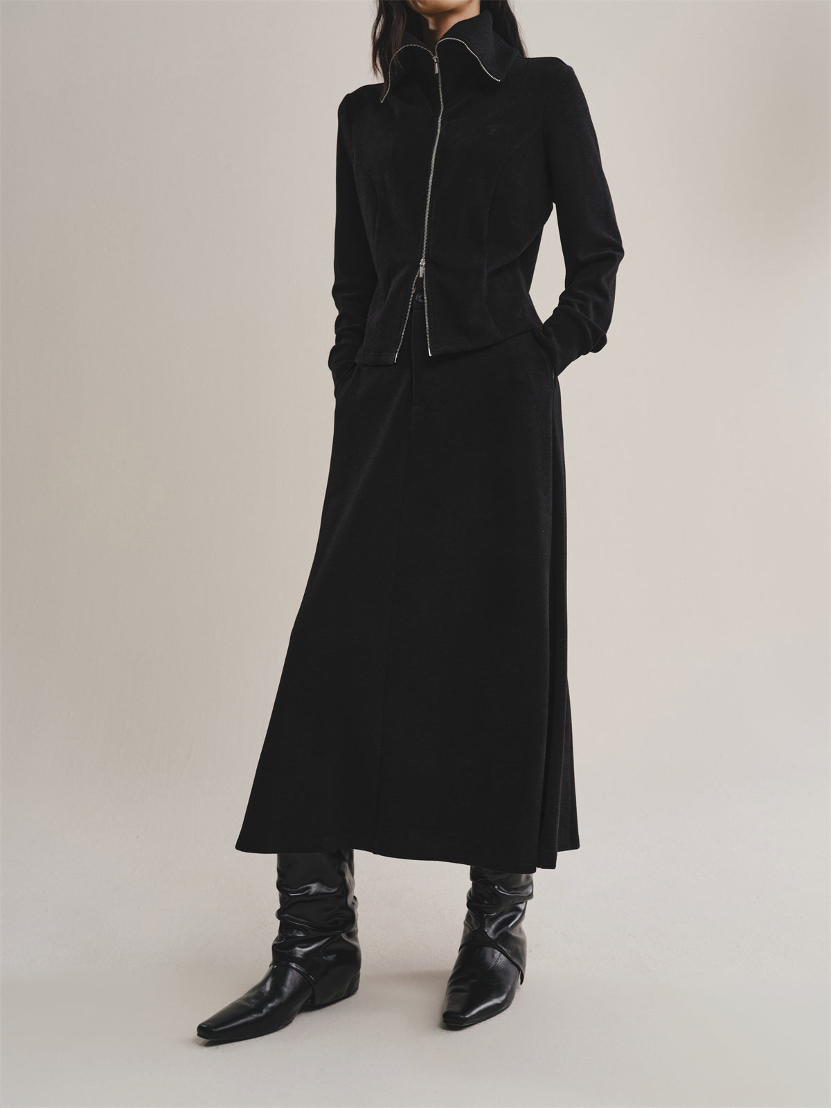 Women's High-Waist Relaxed Maxi Skirt