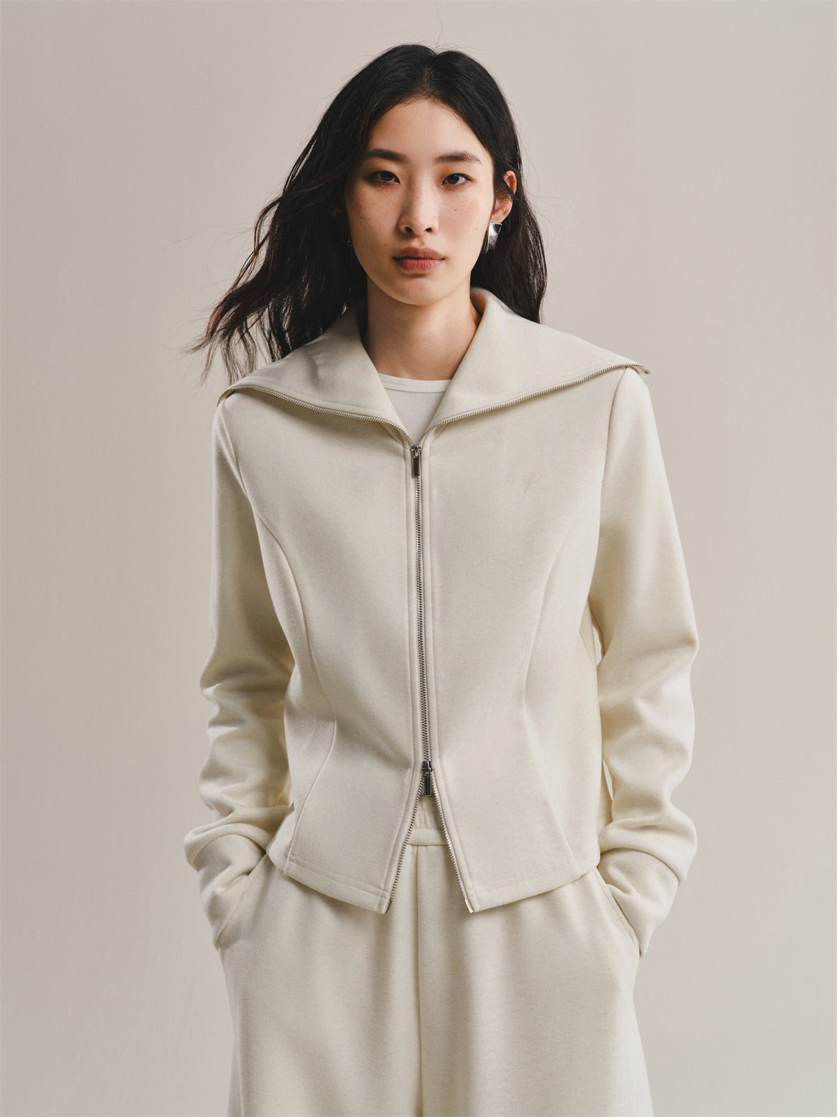 Women's Wide-Lapel Long-Sleeve Knit Cardigan