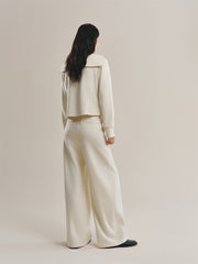 Women's Wide-Lapel Long-Sleeve Knit Cardigan