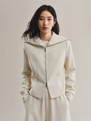 Women's Wide-Lapel Long-Sleeve Knit Cardigan